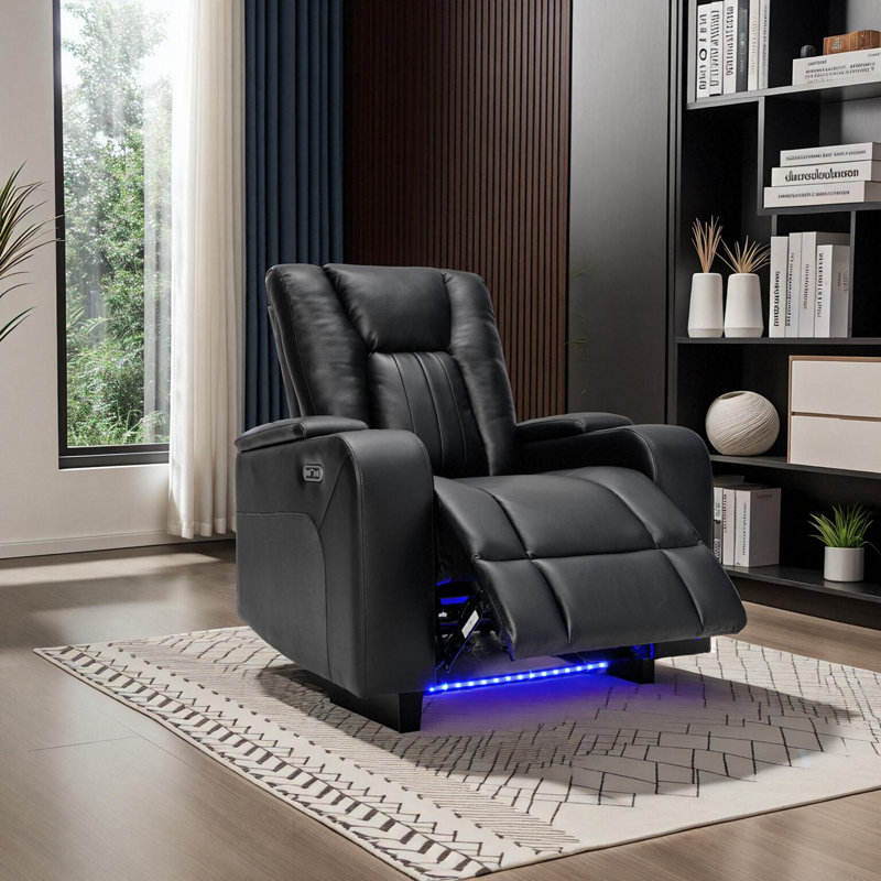 Faux leather electric recliner chair discount